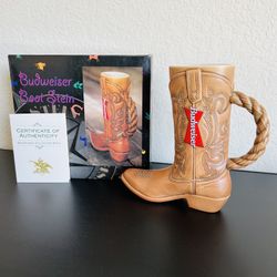 Vintage 1994 Budweiser Cowboy Boot stein