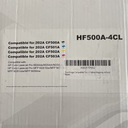 Toner Cartridge Replacement for HP 202X CF500X CF500A 202A Color Pro MFP M281fdw M281cdw M254dw M281fdn 281fdw M254 M281 Toner Printer (Black Cyan Yel