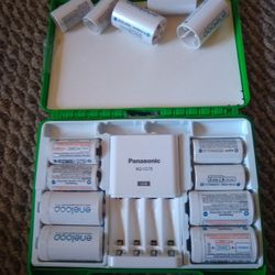 Panasonic AA Rechargeable Battery Conversion Adapter Kit C D Set Wall Charger Usb Converter Eneloop Sony LG Energizer 