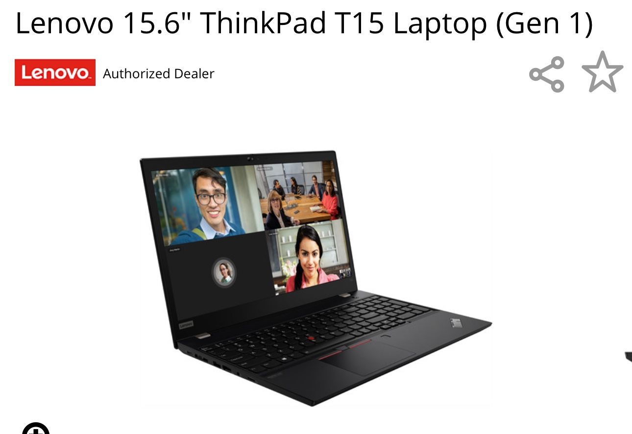 Lenovo Laptop - T15 Gen1