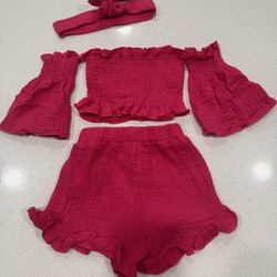 Baby Girl Pink Summer Set 