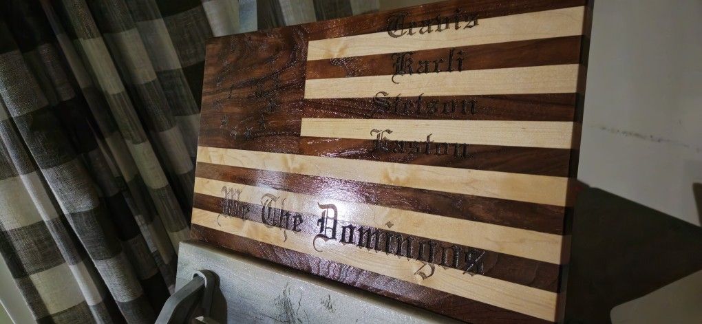walnut/maple mini Flags
