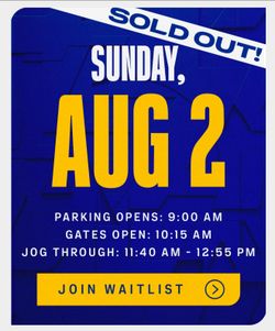 4 Tickets Rams Training Camp Sunday August 2