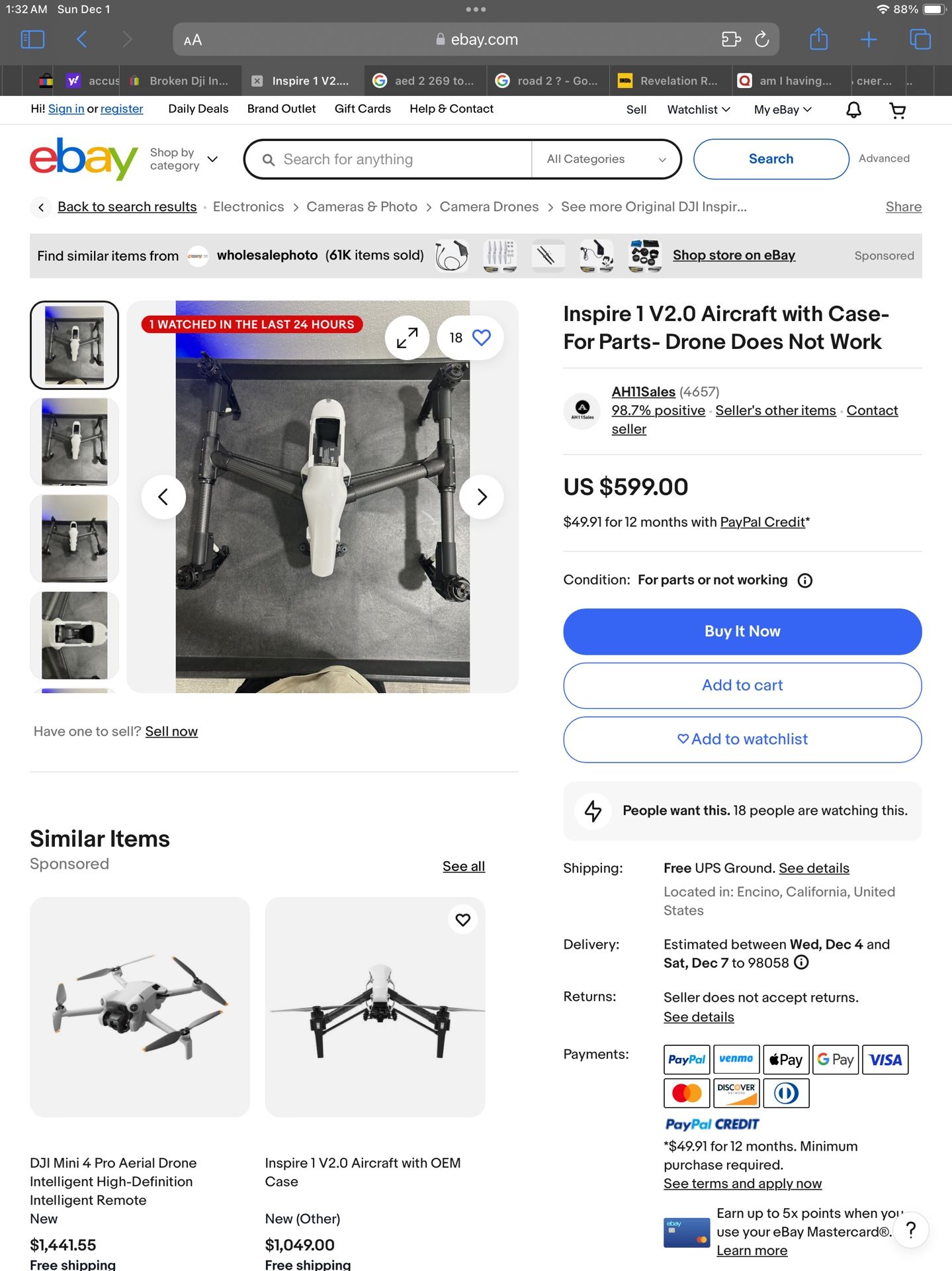 DJI Inspire 1 need gone ASAP