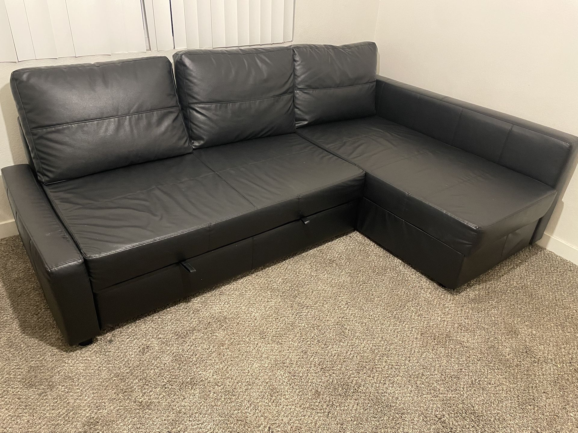 Sofa Bed Storage , FRIHETEN Sleeper sectional,3 seat w/storage, Bomstad black