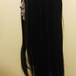 Long Black Straight Wig