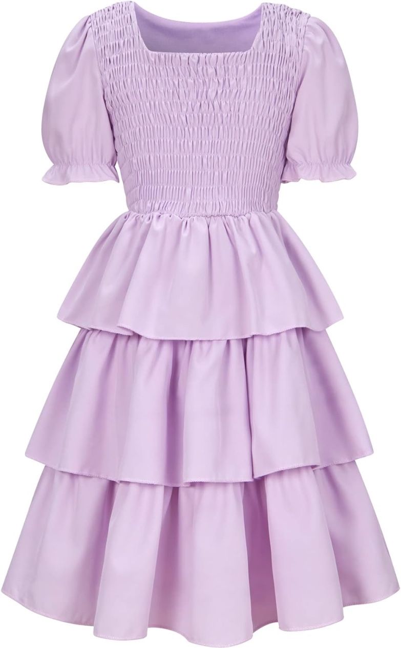 Girl Purple Dress Kid (Size 7Y)