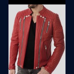 Men’s Genuine Leather Moto Jacket S/M. Price is firm. 