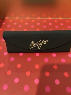 MAUI JIM AUTHENTIC EYEGLASSES SUNGLASSES BLACK GOLD FLAP CASE CLOTH