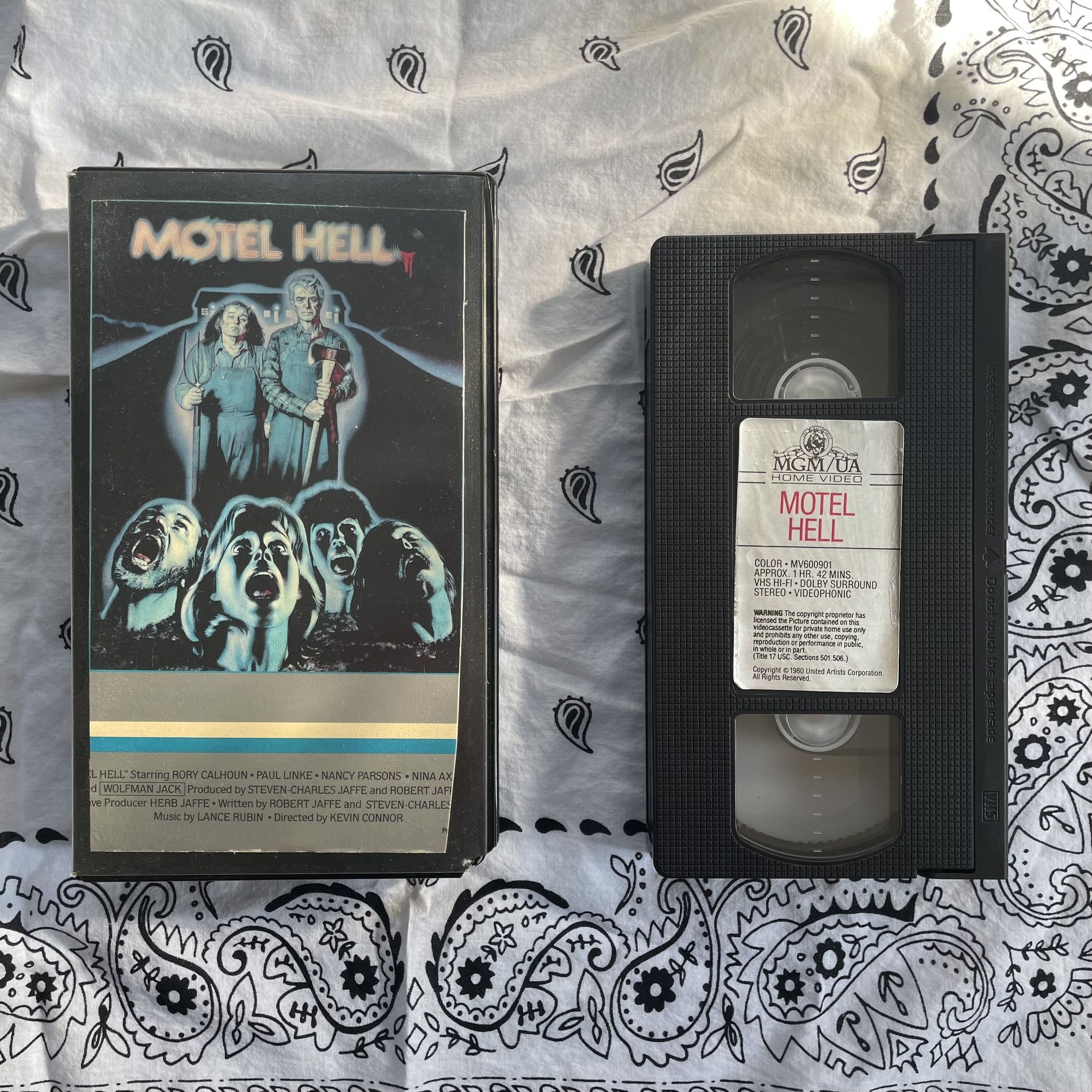 Motel Hell 1980 VHS Horror 80’s TESTED