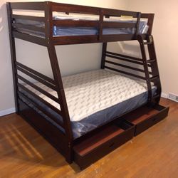 New Bunk bed W/Both Mattresses 