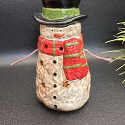 Festive Snowman Candle Holder