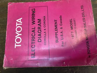 1977 Toyota Corolla and Corona Electrical Wiring Diagram