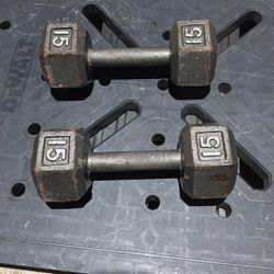 Dumbell Pair 15lbs X 2 Each 