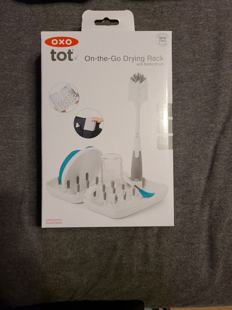 OXO Tot Travel Size Drying Rack with Bottle Brush$10