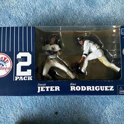 New York Yankees Derek Jeter Alex Rodriguez Figurine 2-Pack McFarlane Toys