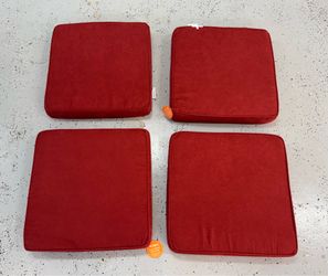 Outdoor Red Chair Seat Cushions (Set of 4)