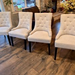 Upholstered Dining Chairs (4)