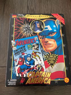 Captain America toy with box 1998
