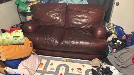 Real leather couch