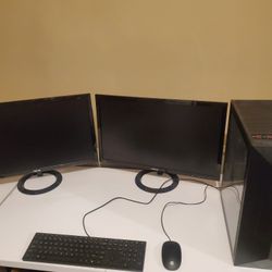 Gaming PC with Dual Monitors