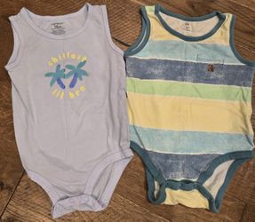 Baby Boy Sleeveless Bodysuits (12-18 Months)