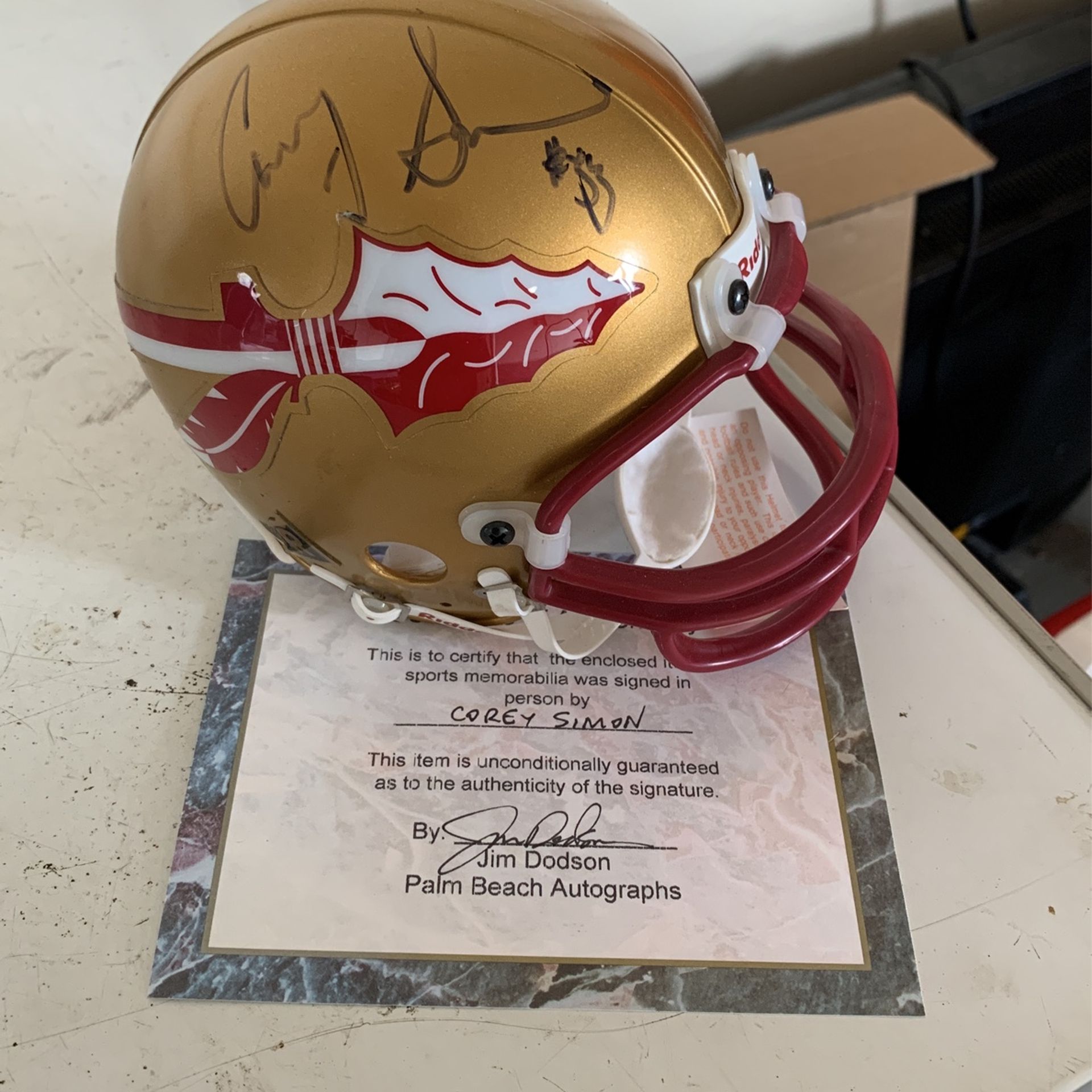 Florida State Mini helmet Corey Simon