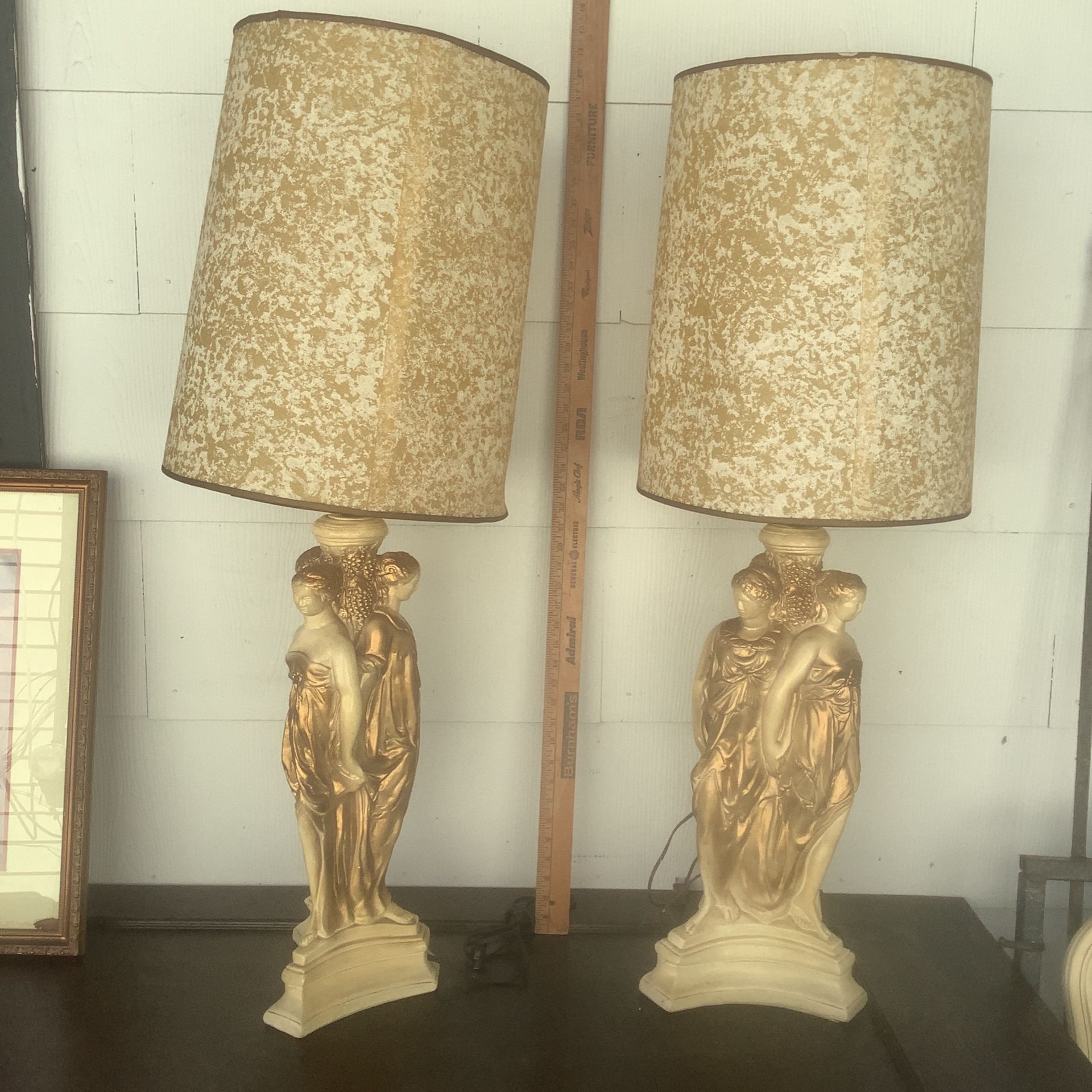 Pair Mid century Lamps