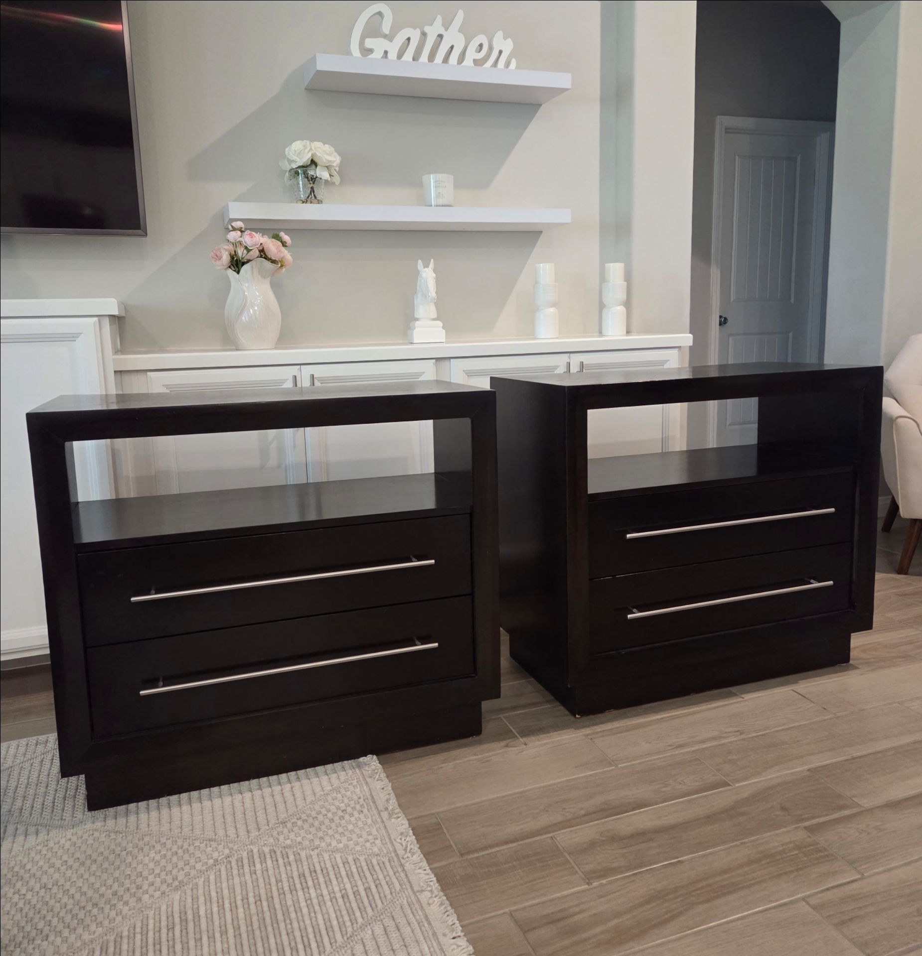 2 Oversized Nightstands
