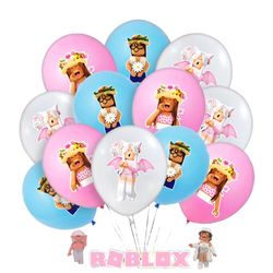 Roblox for girls 15pcs Party Latex Balloons.