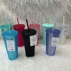 24oz Tumbler Cup With Lid And Straw