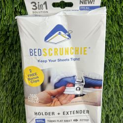 Bed Scrunchie Sheet Holder Straps Extender Heavy Duty Gripper Clips Cord NEW