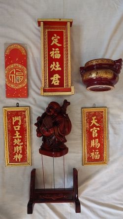 Red Buddha And Insecnce Holders