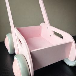 🔥 NEW Wooden Baby Walker – Pink – READY NOW! $30 (Save vs $39.99 + Tax & Shipping!)