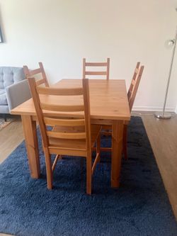 Dining room table and chairs