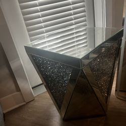 Mirrored Side Table 