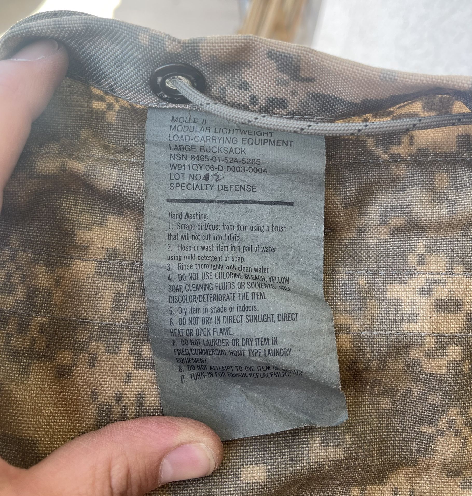 Used USGI MOLLE ACU Field Rucksack Large Complete with Frame and Subsistence Pouches. Complete System NSN: (8465 01 52 36276)