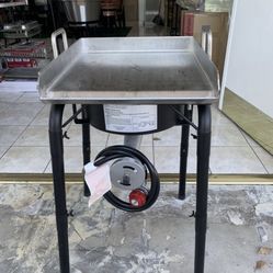 Plancha De Accero Grueso Con Estufa De Quemador I Mangera En Especial