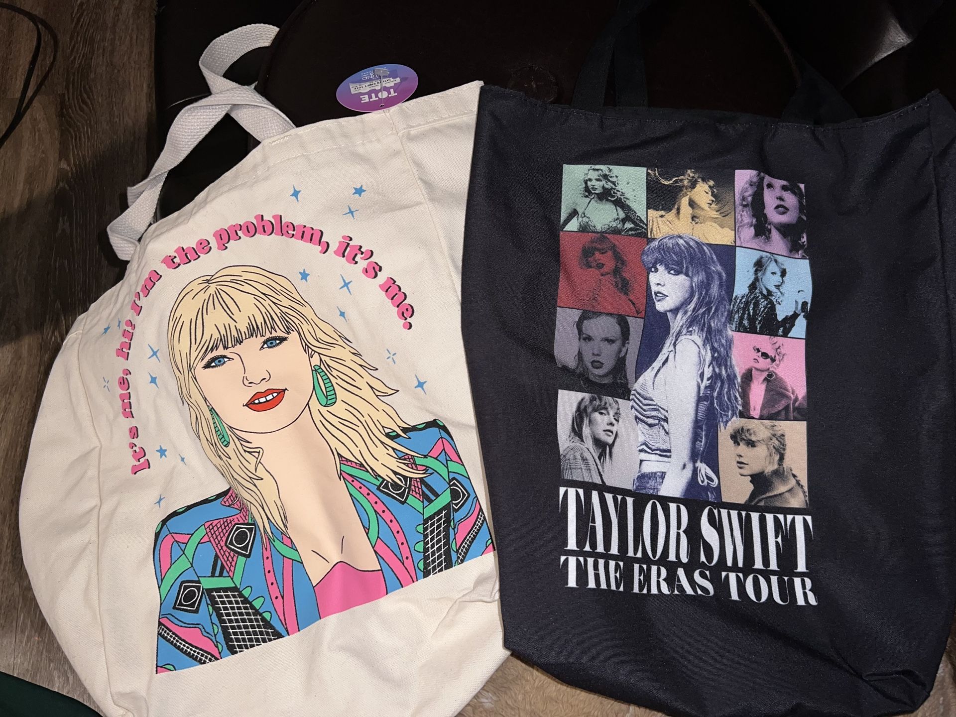 Taylor Swift Tote bags THE ERAS TOUR & It’s Me, Hi! I’m the problem, It’s Me.