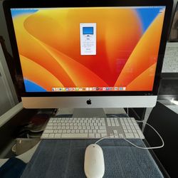 iMac Retina 5K, 27-inch 2017 3.4 GHz Quad-Core 16 GB Memory 500 Gig HDD Ventura 13.7.5 Includes keyboard and mouse 