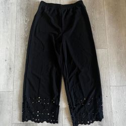 Black Wide Leg Trousers