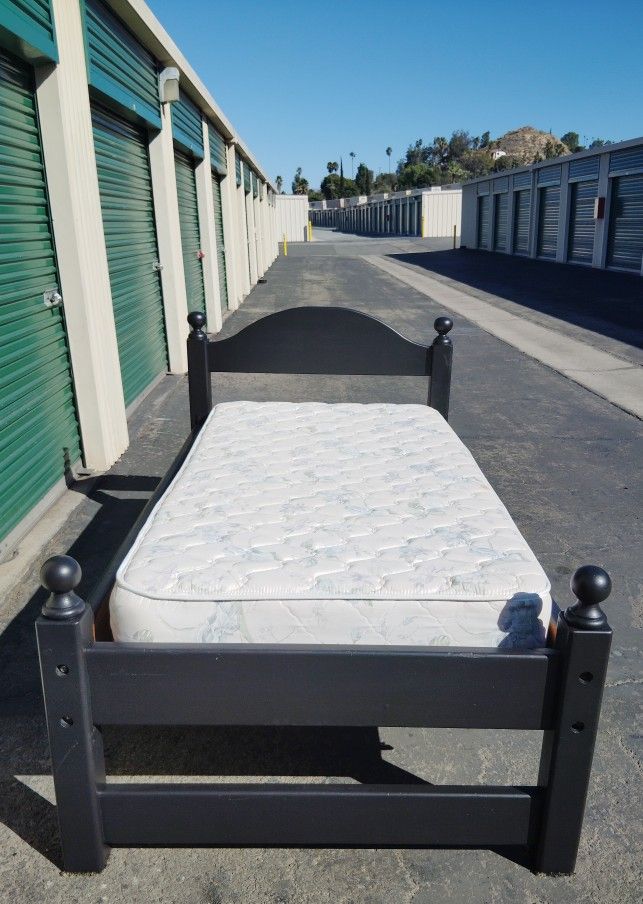 TWIN BED FRAME WITH MATTRESS