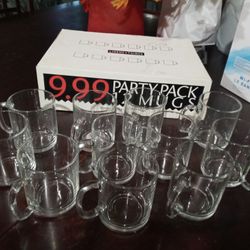New 11 Pieces Glass Mugs 