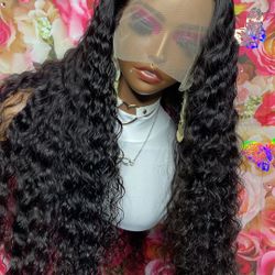 $300 30inch 13x4 180%  Curly Knot Bleaching Ready To Wear 