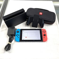 Nintendo Switch Console with Joy-Con Grip, Dock, Cords & Case TPW016497