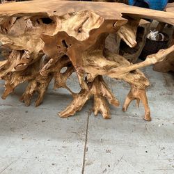 60” Teakroot Console Entry Table 