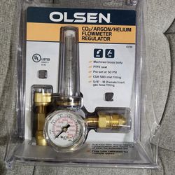 Olsen co2/argon/helium flowmeter regulator