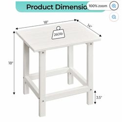 Adirondack Outdoor Side Table, Small Patio End Table,  Q-12