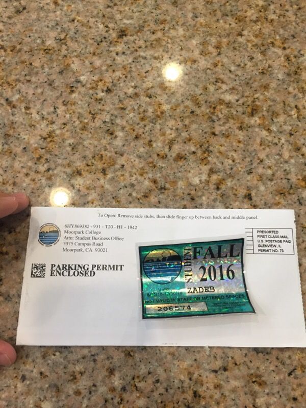 Moorpark college parking permit
