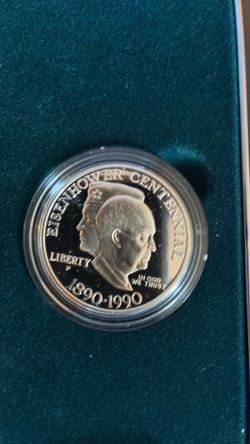 1990 Eisenhower centennial silver dollar